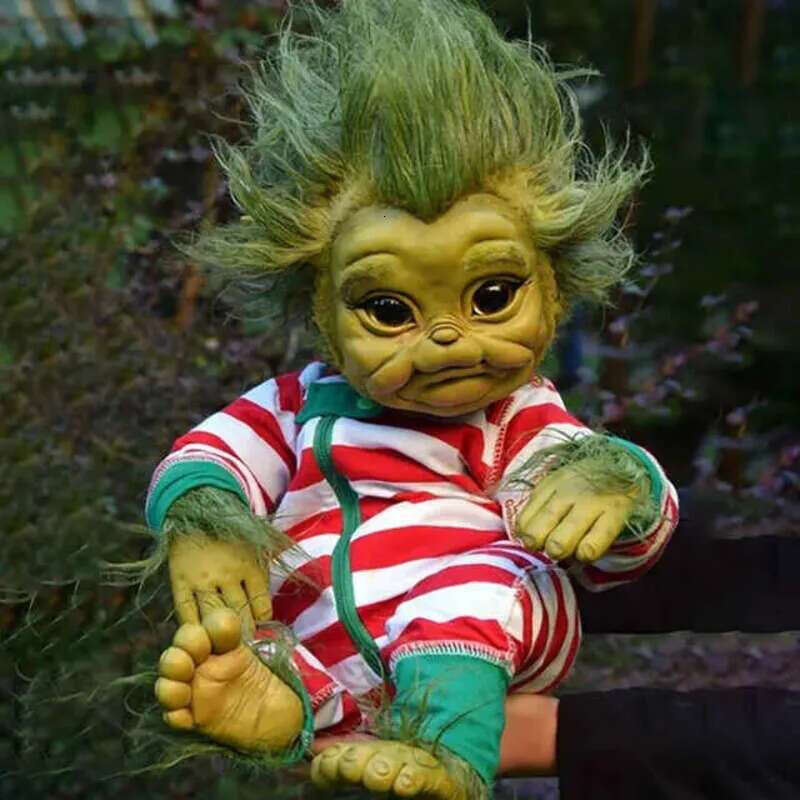 Toy Grinch Reborn Baby Realistic Cartoon Simualtion Doll Kids Halloween Gifts Kid Toys Dropshippin Christmas Decorations