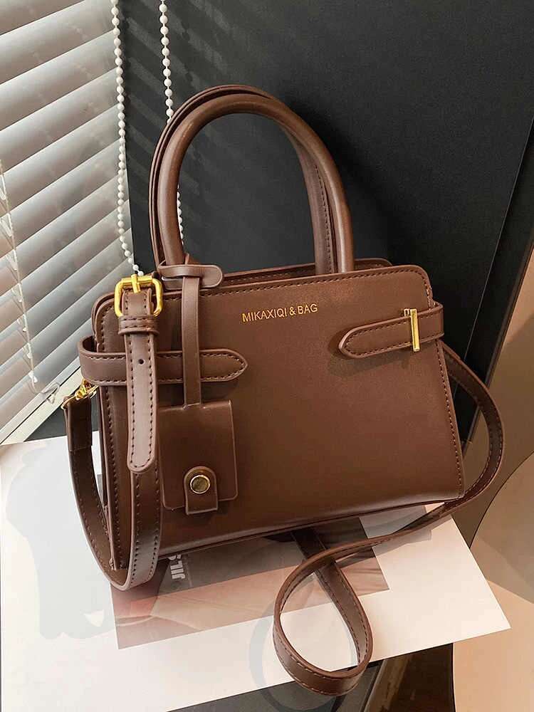 new PU leather women s designer winter solid color crossbody bag women s daily commuting shoulder bag bag