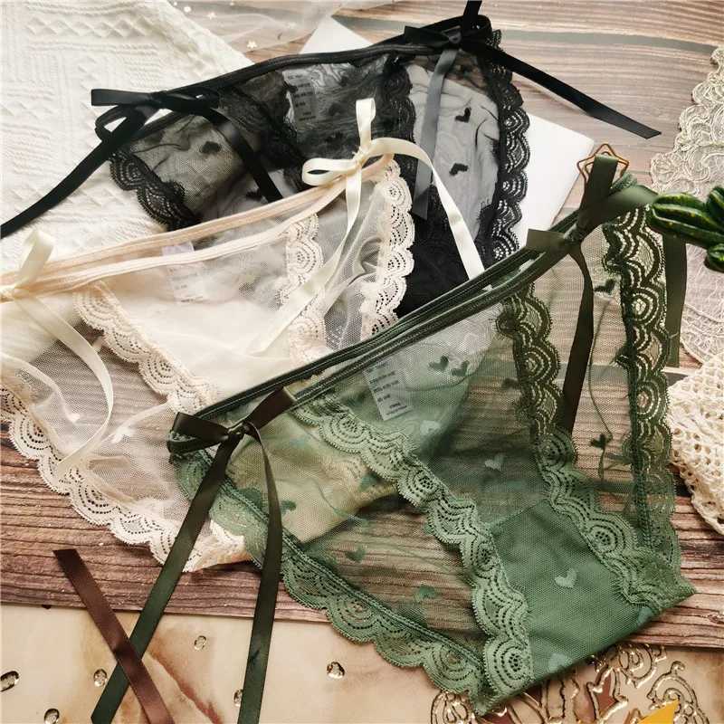 Womens Lace Bow Panties Comfort Hollow Out Briefs Heart Underwear Woman Sexy Pantys Intimates Underpants M L XLXJ250103