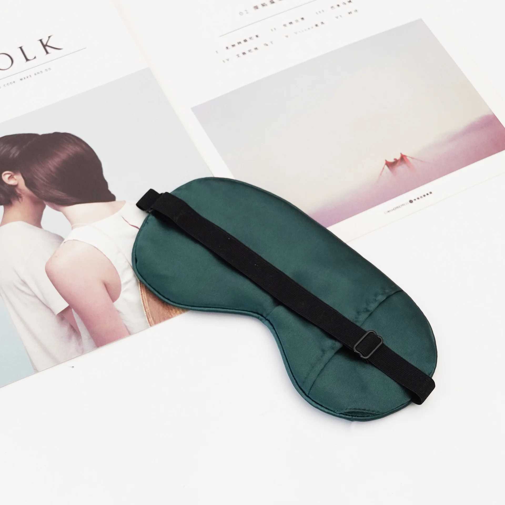 Sleep Mask Silk Eye Dream Night Mask Cover Soft Relax Eyes Bandage Sleeping Blindfold For Women Men Night Nap Heath Relaxed NapXJ250103