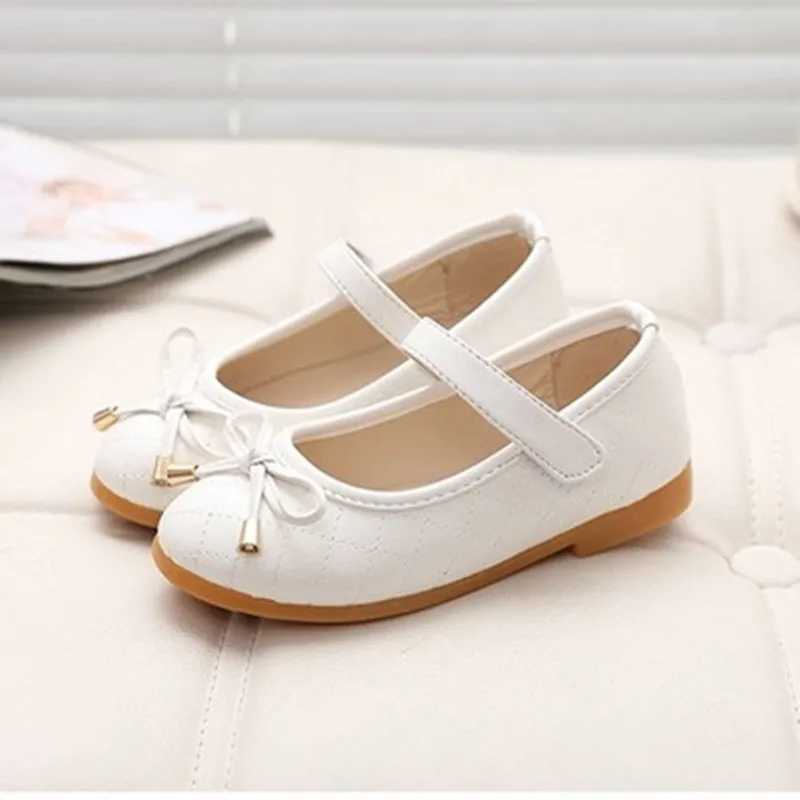 Autunm Summer Baby Princess Girls Apartment Childrens Shoes Black White Red Princess Student Shoes M250103