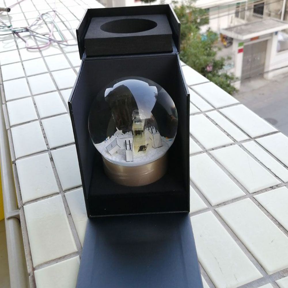 CClassics Golden Snow Globe With Perfume Bottle Inside Snow Crystal Ball for Special Birthday Novelty Christmas VIP Gift with Gift Box