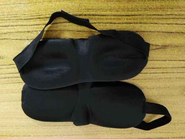 1pcs black 3D Memory Sponge Sleep Mask Travel Sleeping Eye Mask Sleeping Blindfold cache yeux masque de nuitXJ250103
