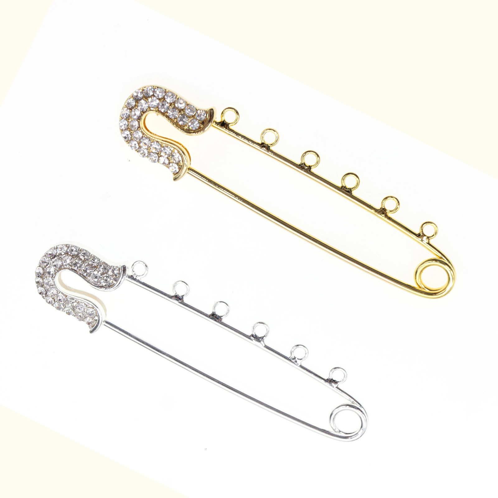 pins for kids big 4cm 5cm 8 cm10 cm with loops Safety pink blue crystal rhinestone Mash Pin small Brooch baby pin 250103
