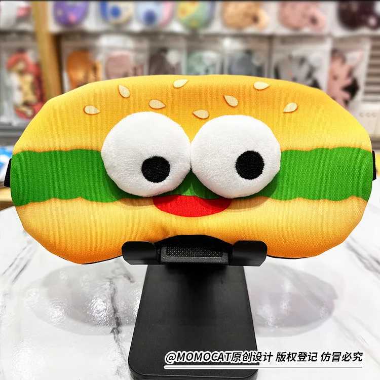 Funny Hamburger Sleep Mask Cute Soft Eye Cover Travel Rest Eye Band s Eyeshade Patch Blindfold For Women Girls Eye MaskXJ250103