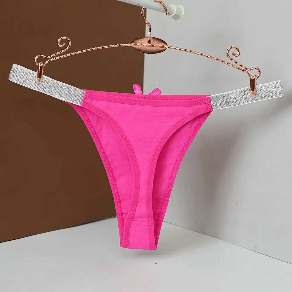 Comfortable low waisted bow underwear thin waistband bow womens underwear lingerie sexy cotton thong W250103