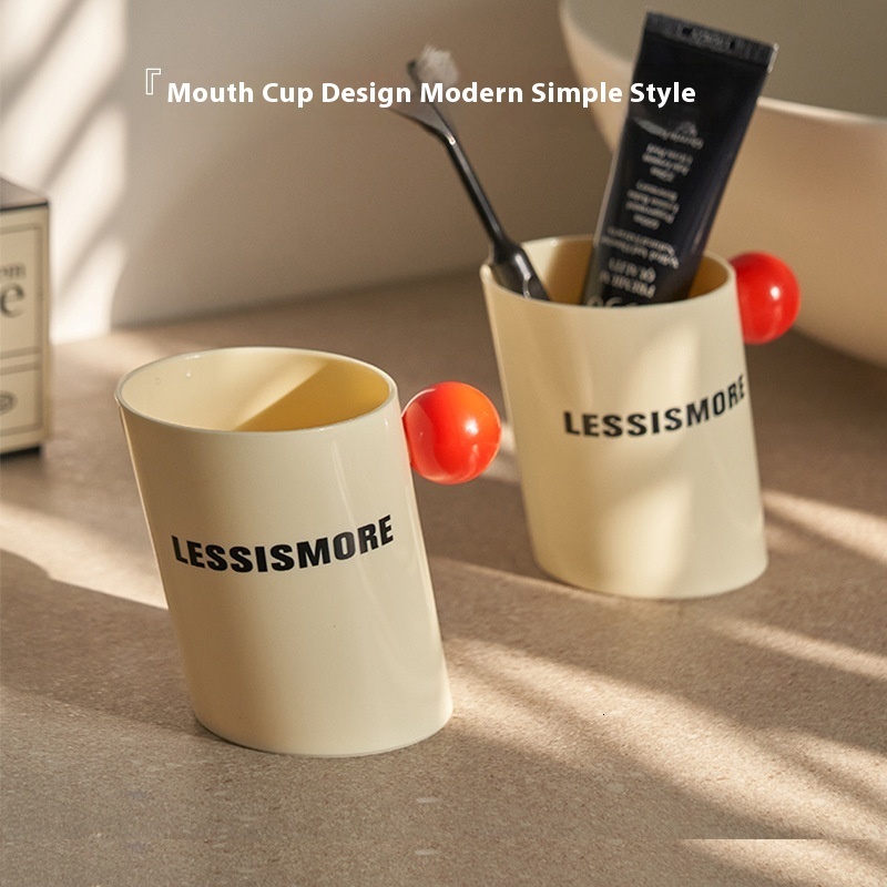 Premium Plastic Couple's Toothbrush Set - Stylish Home Oral Care Cups