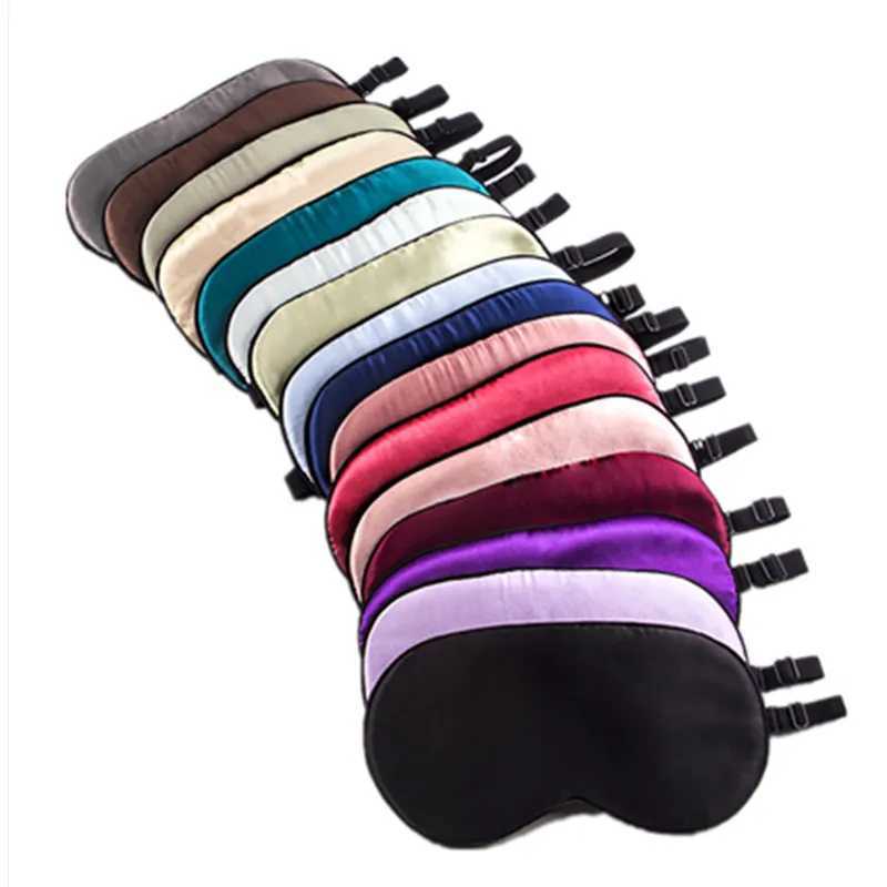 100% Natural Mulberry Silk Sleep Eye Mask 1pc Adult Soft Blindfold Smooth Eyeshade Eye Cover Sleeping Elastic BandXJ250103