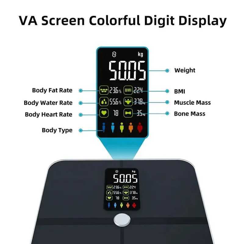 Fitdays digital weight scale intelligent weight scale 14 core body data home bathroom scale W250103