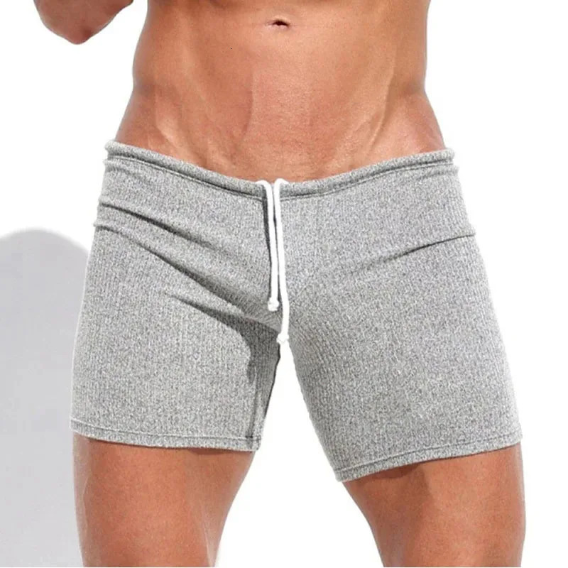 Sexy Lace-up Mens Shorts Mens Summer Casual Shorts Holiday Solid Color Three-quarter Pants Fitness Sweatpants Male Shorts Y2k 250103