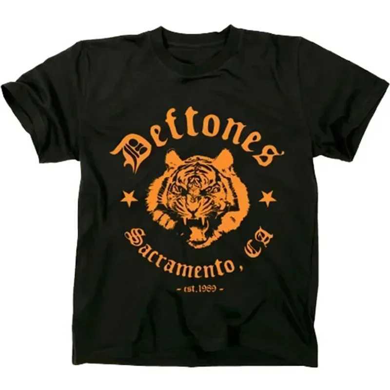 Deftones T Shirt Men High Quality Cotton T-shirt Fashion Women Short Sleeve Tops Punk Music Style Metal American Tee ShirtXJ240102