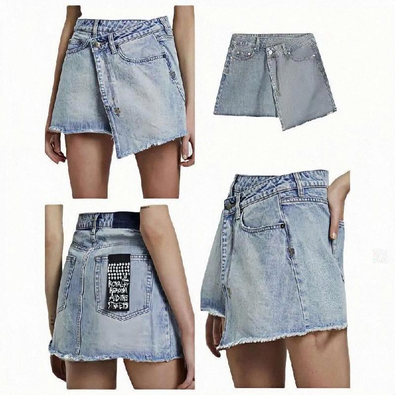 Womens Long Jean Denim Shorts Cycg Pant Short Cowboy Skirt Girl Ksubi Jeans Gray Side Same Spring Summer Black Burnout Crushed Design