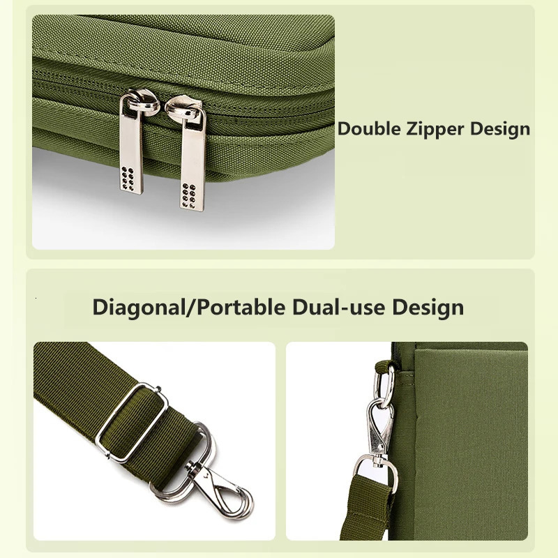 Laptop Bag 13.3 14 15.6 17 Inch Notebook Bag SlEEve For Macbook Air Pro 16 Case Shoulder Handbag Waterproof Briefcase 250102