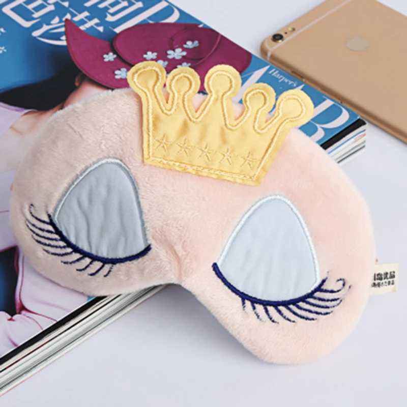 Sleeping Eye Mask Eyeshade Cover Natural Crown Relax Rest Eye Patch Soft Portable Blindfold Eyepatch Travel Home Party GiftsXJ250103