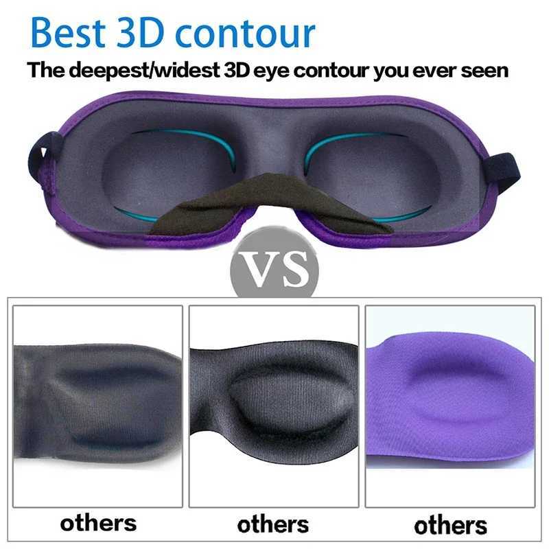 1Pcs 3D Sleep Mask Natural Sleeping Eye Mask Eyeshade Cover Shade Eye Patch Women Men Soft Portable Blindfold Travel EyepatchXJ250103