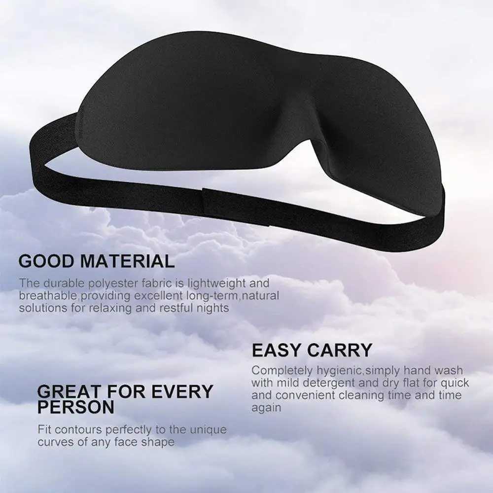 1PC 3D Eyeshade Sleep Mask Natural Eye Sleeping Mask Cover Eye Patches Women Men Soft Blindfold Travel Eyepatch XJ250103