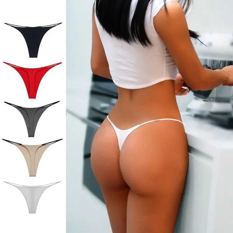 Seamless sexy underwear with low waist G-String womens fashionable solid color thong breathable thin comfortable underwear in black white and red W250