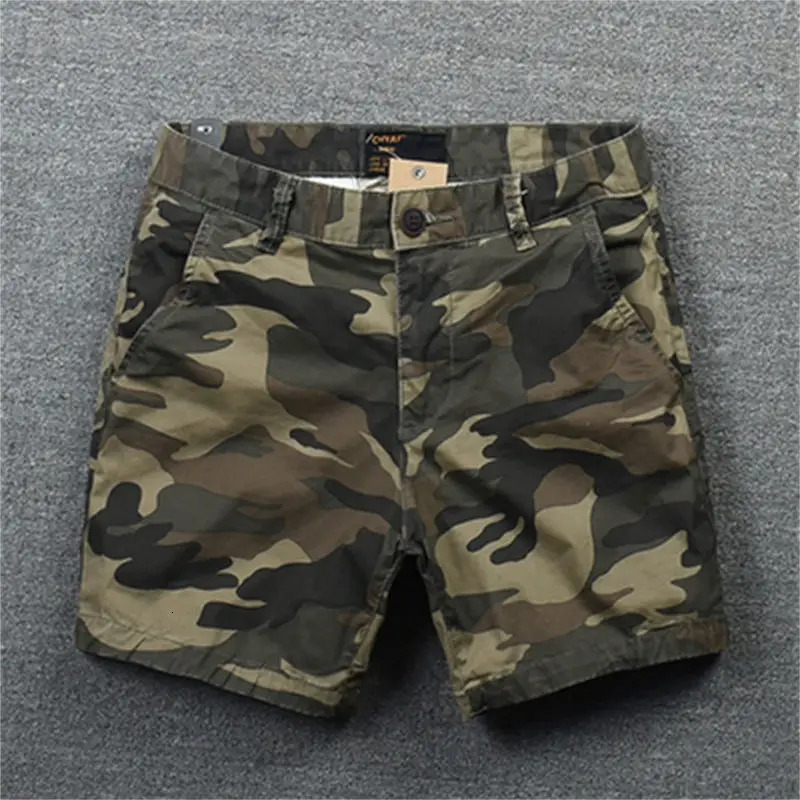 Men Summer Fashion Loose Streetwear Camouflage Shorts Male Casual Print Shorts Men Cotton Breath Cool Shorts Homme G44250102