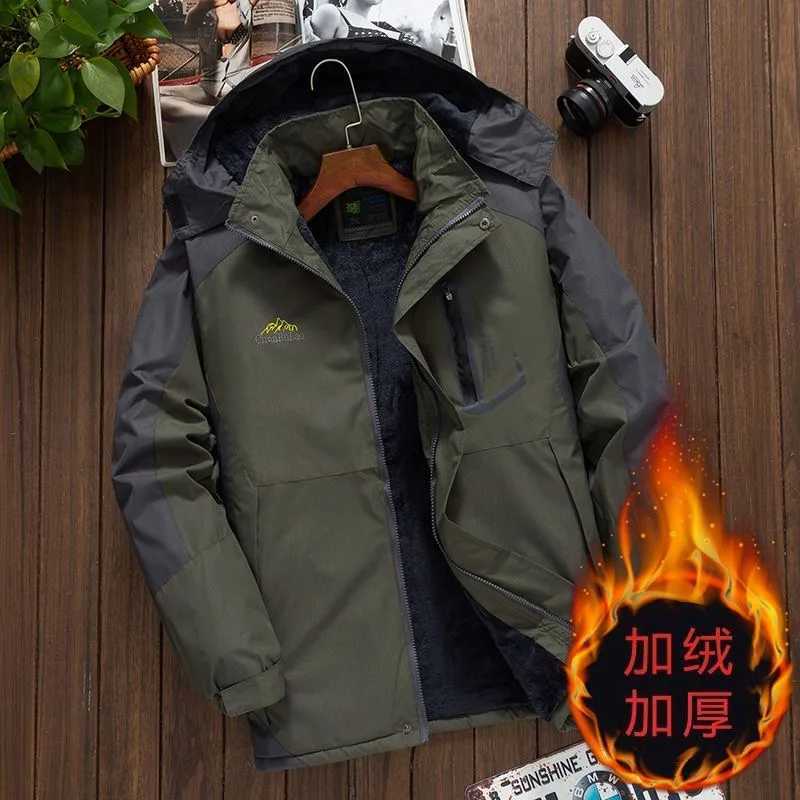 2024 Autumn Winter Fashion Sports Waterproof Wool Thick Warm Jacket Mens Casual Loose Large Premium Coat 2XL-5X W250103