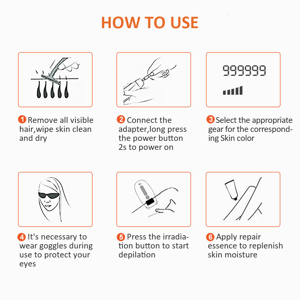 IPL Laser Epilator For Women Home Use Permanent Removal Electric Painless Threading Whole Body Hair Remover Depilatory