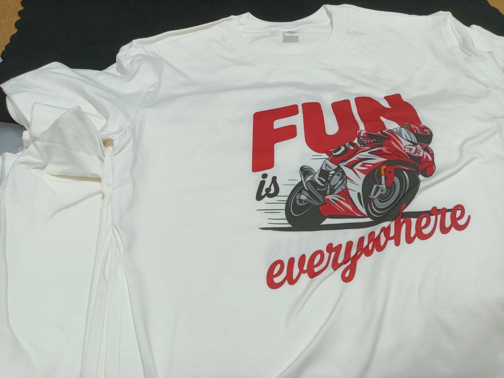 T Shirt For Men Women Summer Cotton Motorcycle Pattern White Blank Tshirts O-neck Men Clothing Mens Womens Crew Neck T-shirtXJ240102