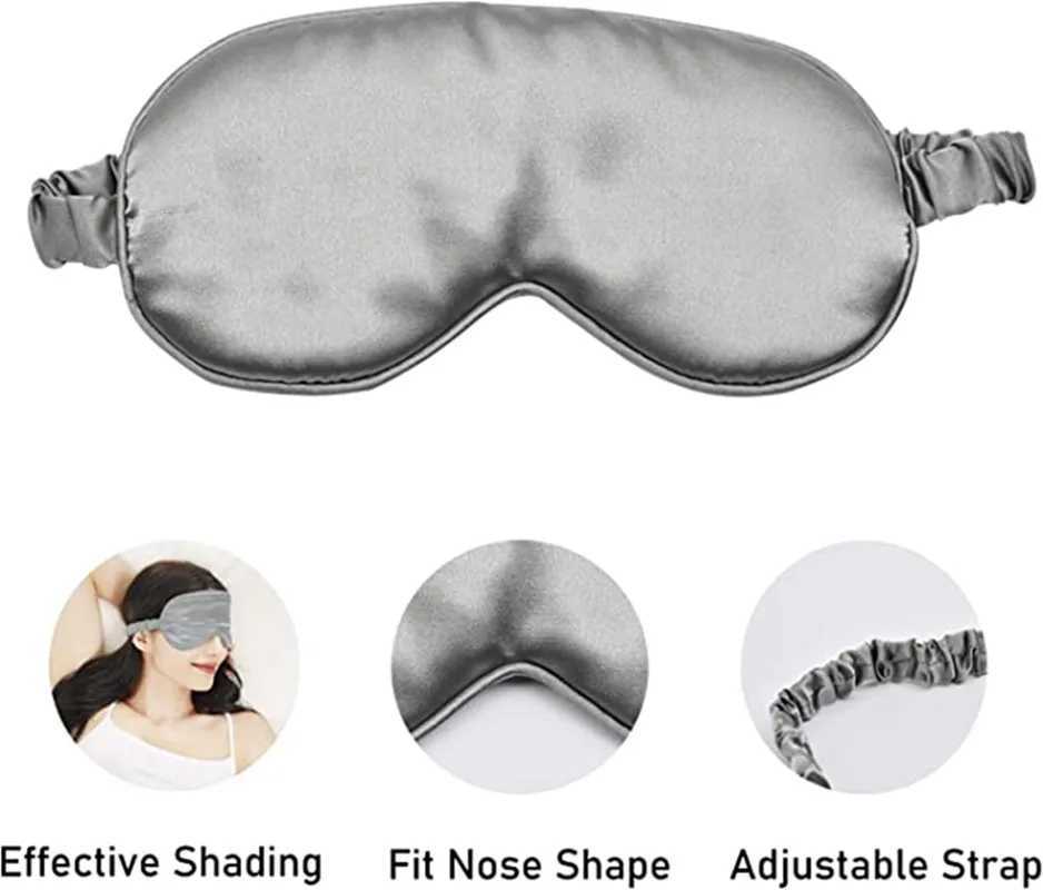 Imitated Silk Eye Mask for Sleeping Breathable Eyeshade Cover Sleeping Mask for Travel Nap Soft Comfort Blindfold Night EyepatchXJ250103