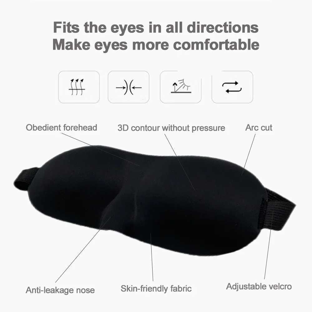 Eye Mask for Sleeping 3D Contoured Cup Blindfold Concave Molded Night Sleep Mask Block Out Light Women Men Travel Office HomeXJ250103