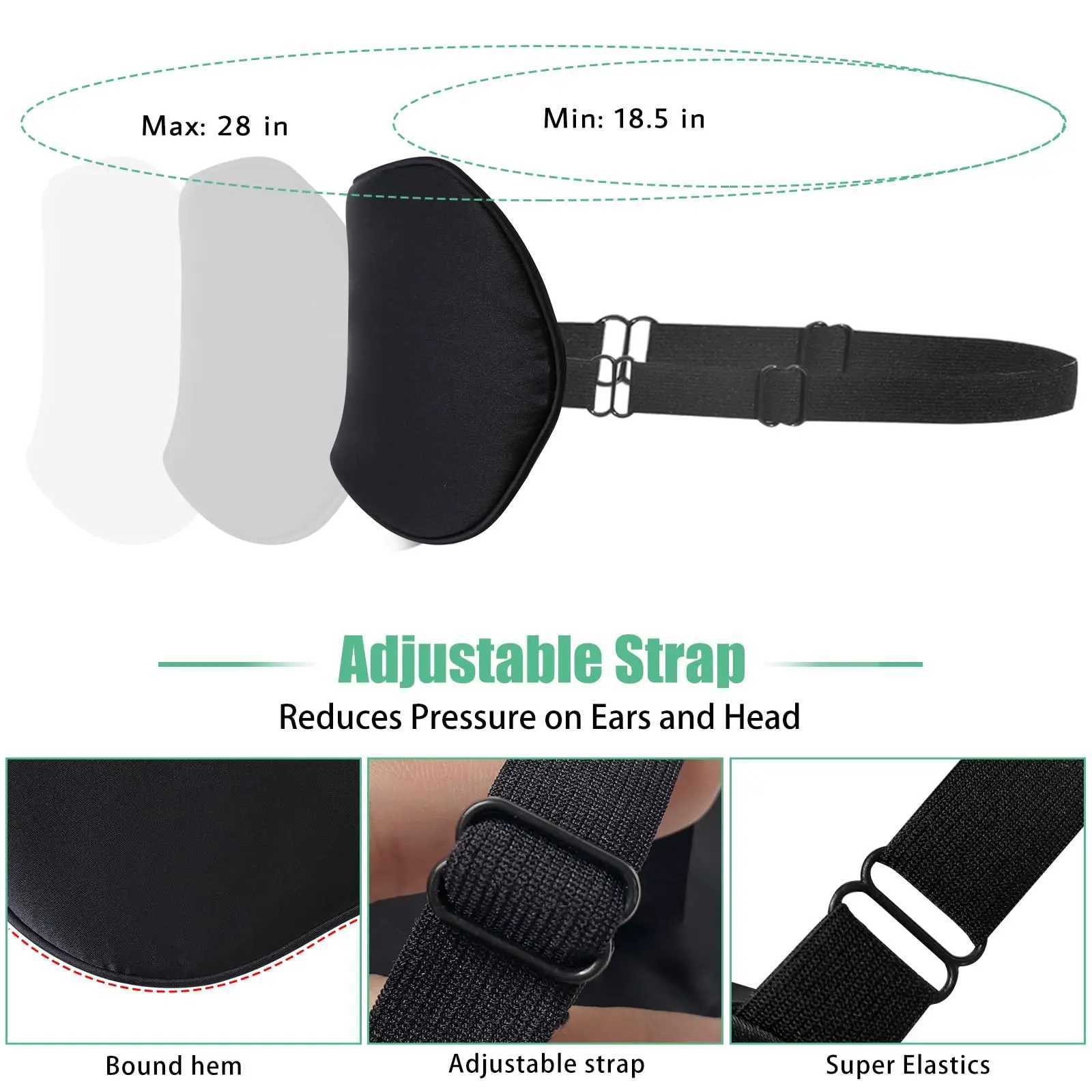 Silk Sleep Mask 100% Real Natural Pure Silk Eye Masks with Adjustable Strap for Sleeping Blocks Light Reduces Puffy Eyes GiftsXJ250103