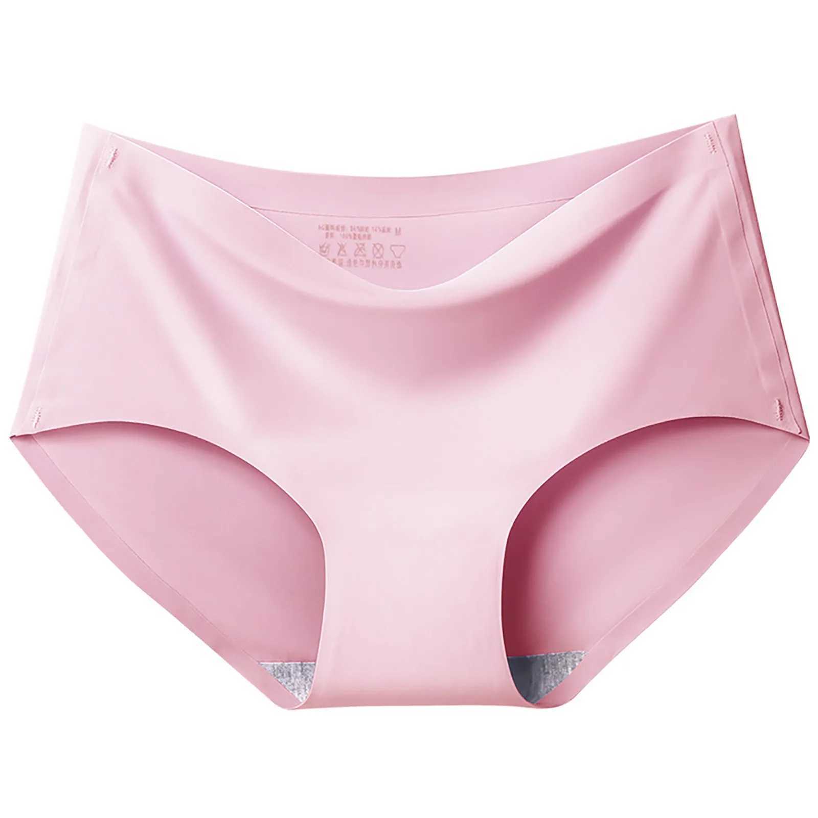 Ice silk underwear solid color seamless underwear mid waist mens underwear 2024 womens sexy underwear W250103