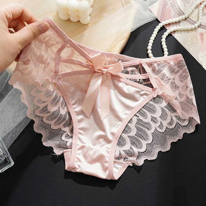 Sexy Traceless Female Lingerie Lace Bow Panties Cotton Crotch Breathable Panties Comfortable Stylish UnderwearXJ250103