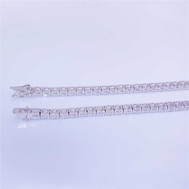 10K Real Gold Fine Jewelry 5mm 16 18 20 22 24 26 28 Chain VVS Moissanite Diamond Tennis Necklace