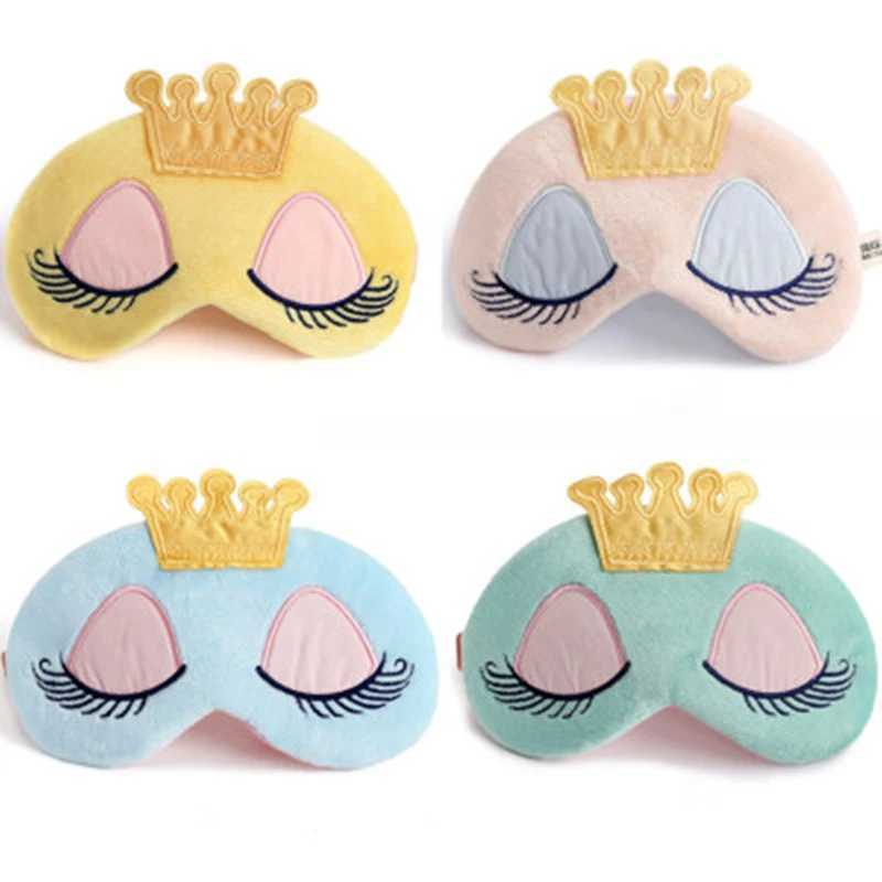 Sleeping Eye Mask Eyeshade Cover Natural Crown Relax Rest Eye Patch Soft Portable Blindfold Eyepatch Travel Home Party GiftsXJ250103
