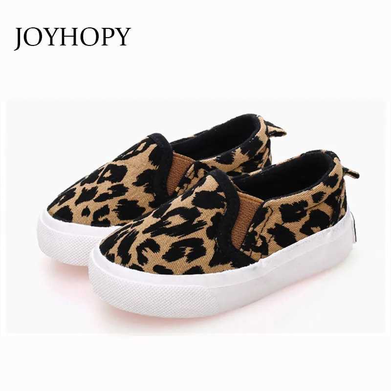 Spring Kids Shoes Boys Girls Casual Shoes Fashion Leopard Print Comfortable Canvas Shoes Childrens Sports Shoes Slip on Loafers M250103