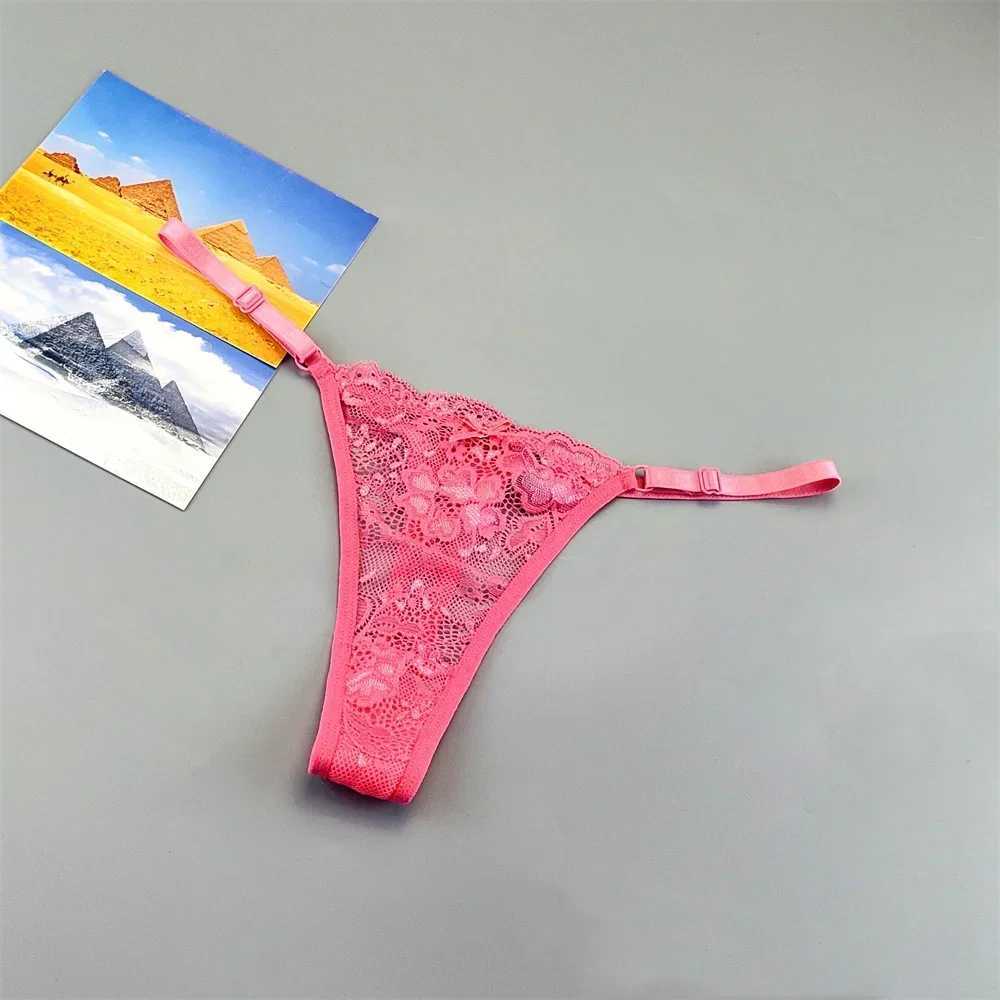 3PCS Adjustable Sexy Transparent Thong Panties Women Lace Underwear Low Waist Female T-back String UnderpantsXJ250103
