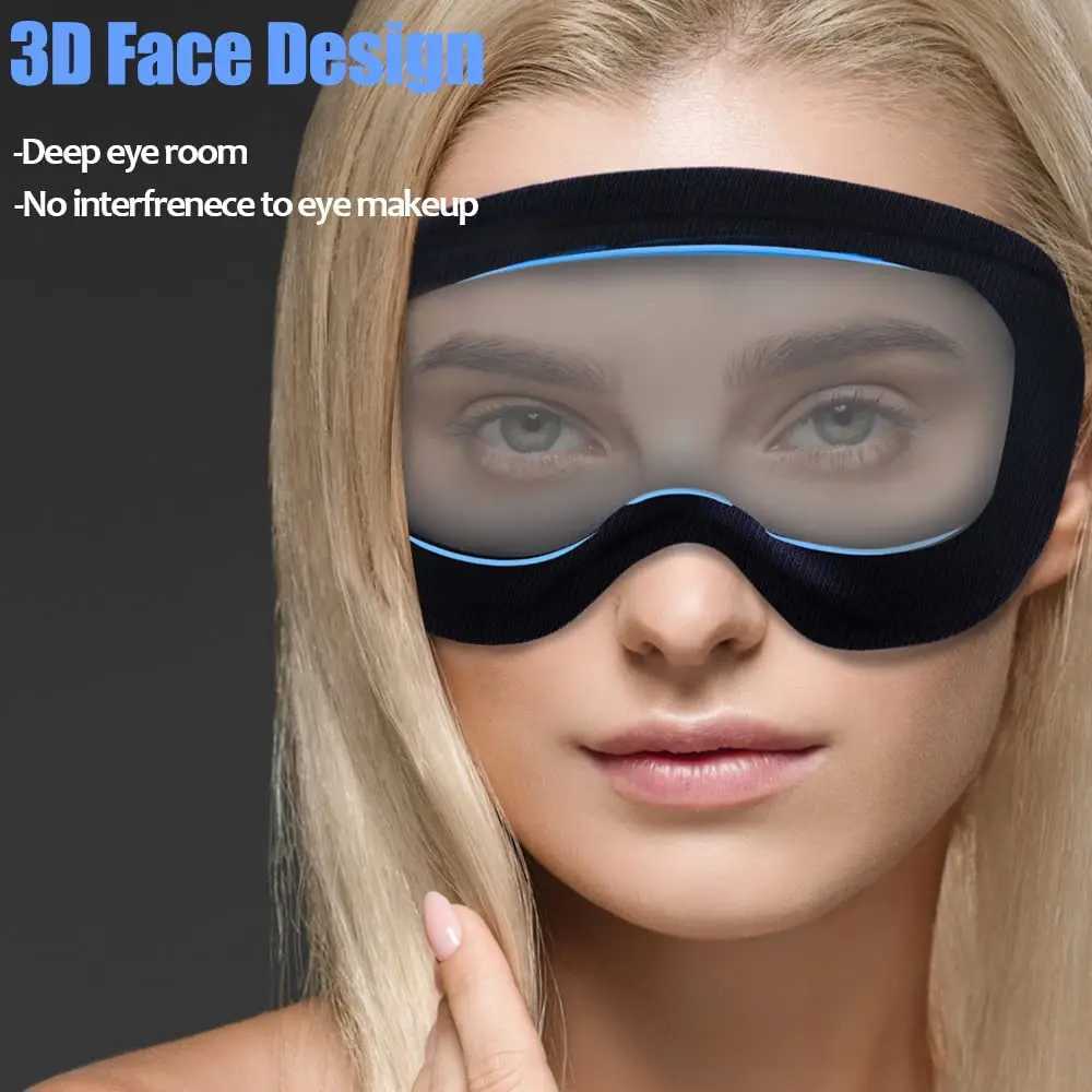 3D Sleep Mask for Men Women Soft Smooth Sleep Mask For Eyes100% Blockout Light Eye Mask Travel Shade Cover Rest Relax SleepingXJ250103