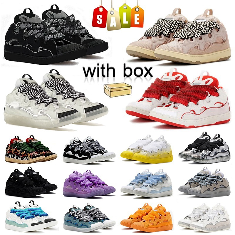 with box top designer shoe man woman curb skate sneaker all black white grey pink khaki mango leopard print mens womens trainers luxury casual sports dh gate
