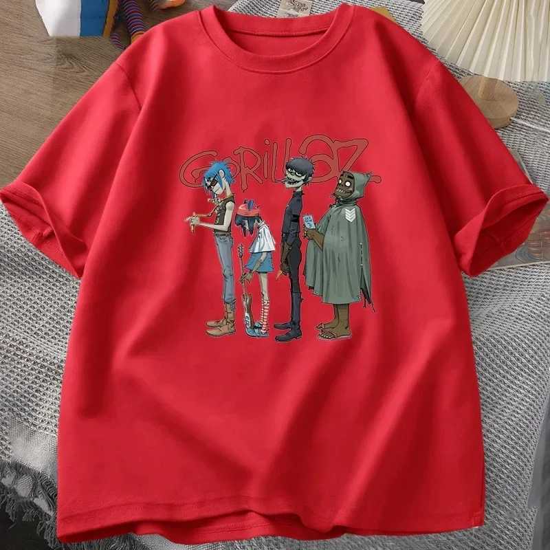 Music Band Gorillaz PUNK ROCK T Shirt Men Women Summer 90s O-neck Cotton Short Sleeve T-shirts Clothes Vintage Y2K Clothing TeeXJ240102