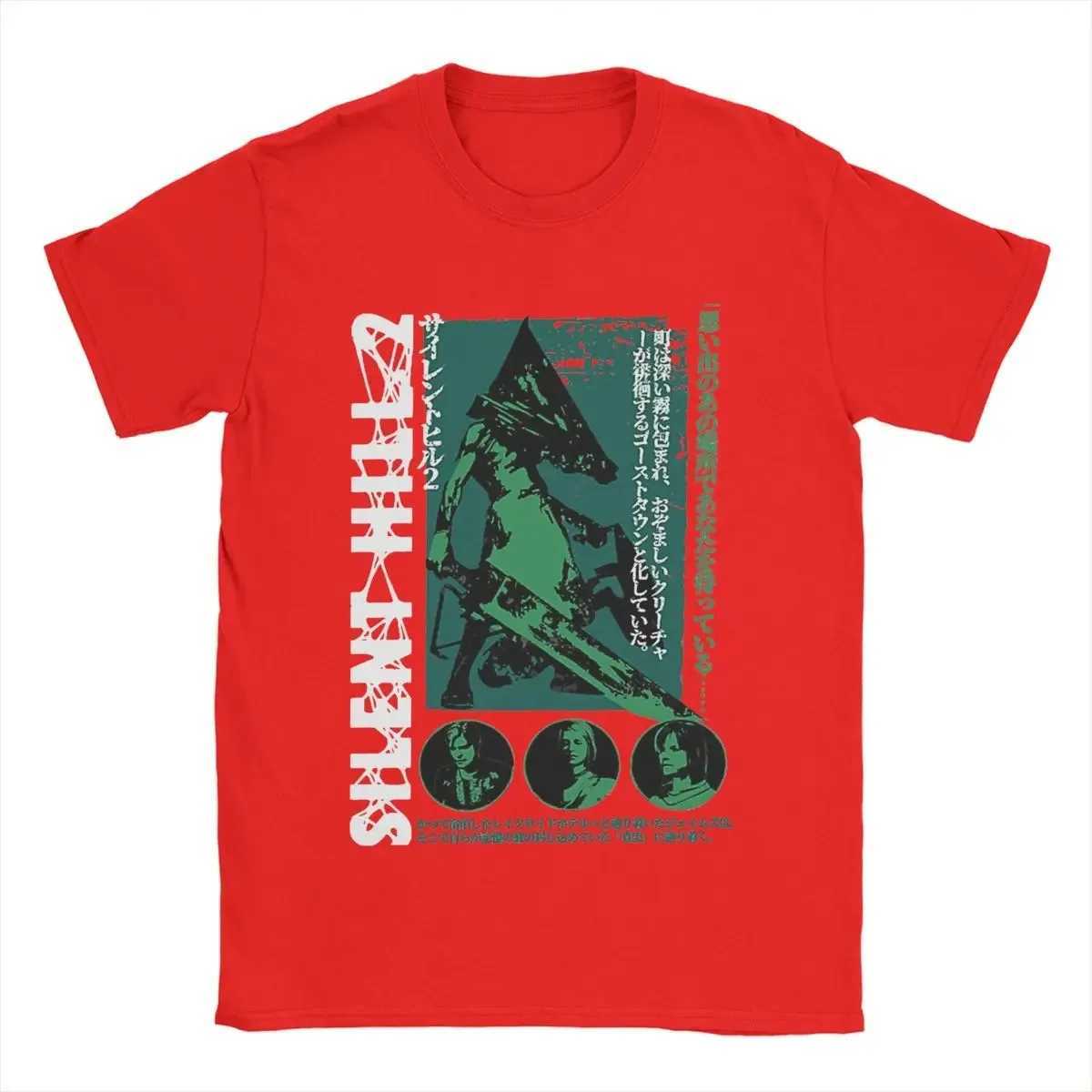 Mens Pyramid Head Silent Hill T Shirts Pure Cotton Tops Funny Short Sleeve Round Neck Tees New Arrival T-ShirtXJ240102