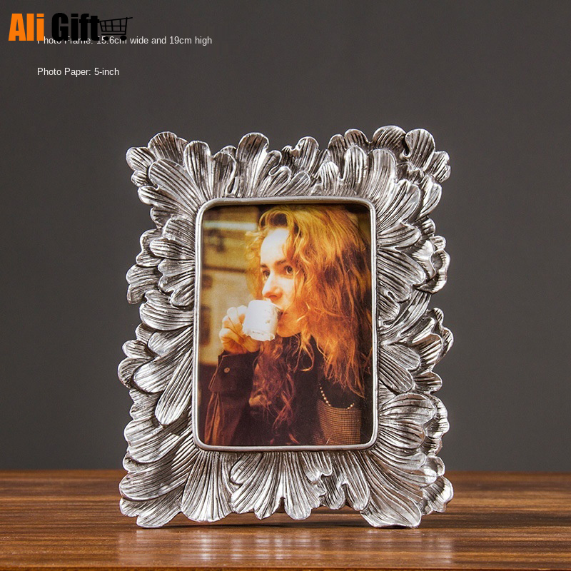5/7/8/10/12 Inch Photo Frame European Vintage Golden Sliver Flower 8 X 10 Picture Frames Shadow Box Poto Display Wedding Gift H260306