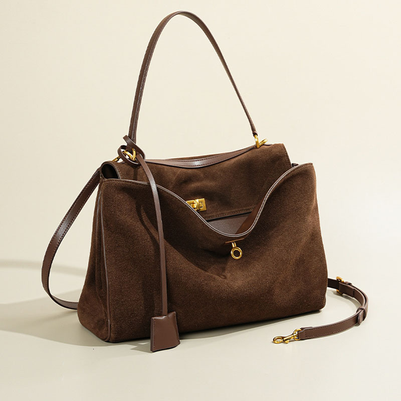 Shoulder Bags 2024 Designer Women Bags Genuine Leather Totes L Suede Shoulder Handbag