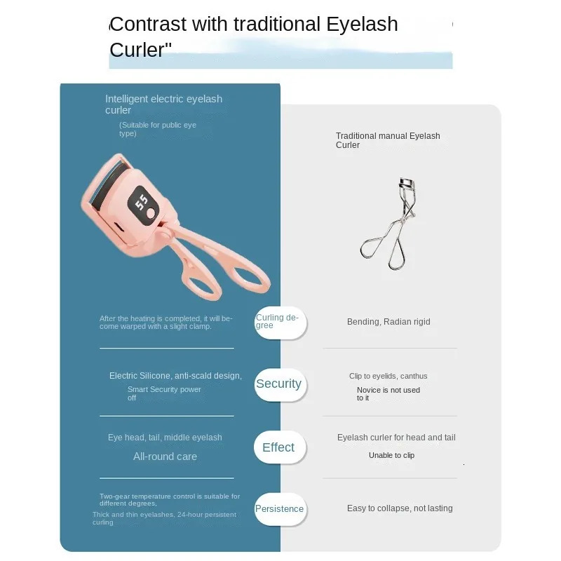 Electric eyelash curler portable electric heating iron local eyelash curler 241226