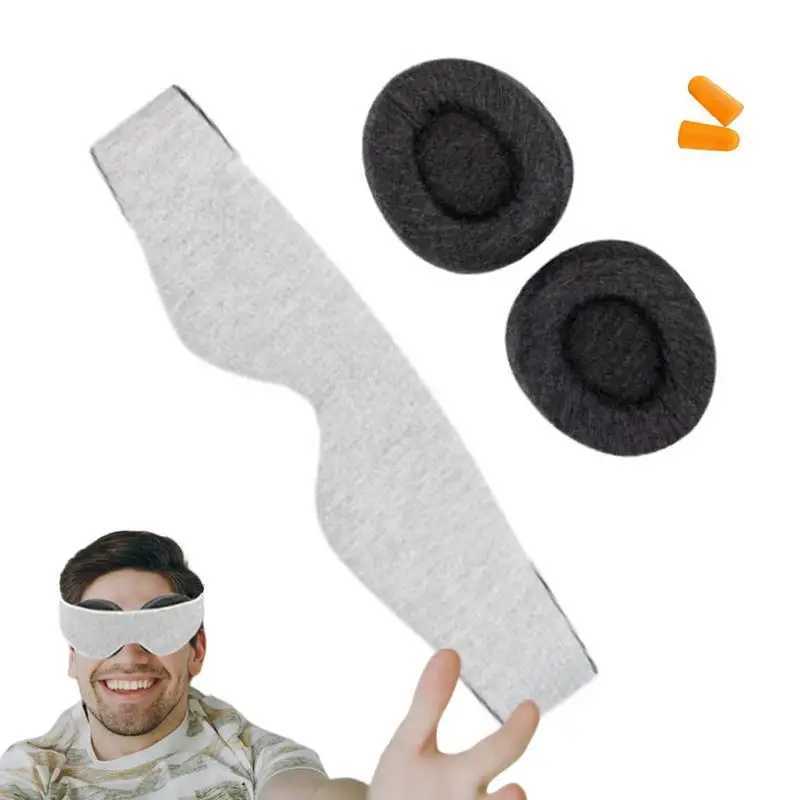Light Blocking Sleeping Eye Masque Adjustable Eye Shade with Ear Plugs Zero Eye Pres Blindfold Soft and Comfortable EyeXJ250103