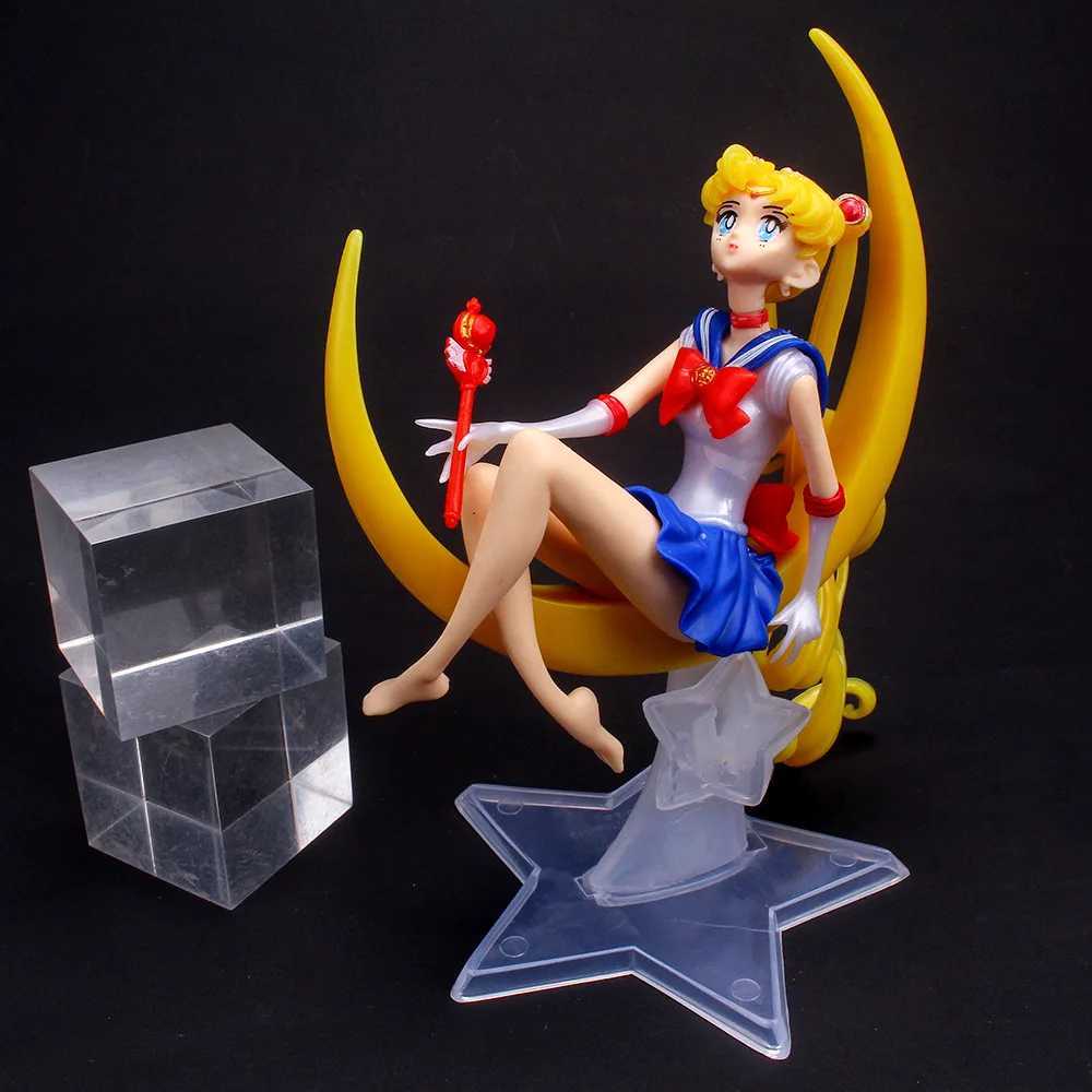 15cm Cute Anime Sailor Moon Tsukino Usagi PVC Figurine Action Figure Toy Doll Cake Decoration Collection Home Desktop Model GiftXJ250103