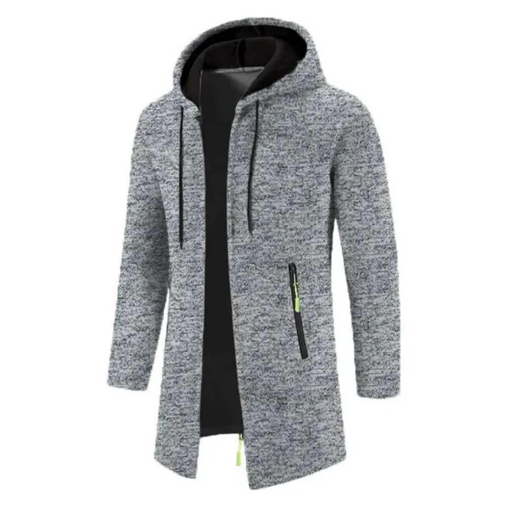 Autumn mens long sleeved mens sportswear with zipper hood mens oversized winter jacket jacket warm streetwear W250103