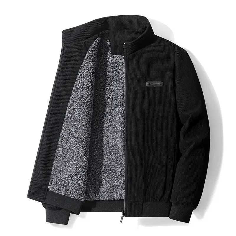 Y2K Mens 2023 New Corduroy Coat Mens Winter Sheepskin Coat Winter Top with Velvet Thickened Large Jacket W250103