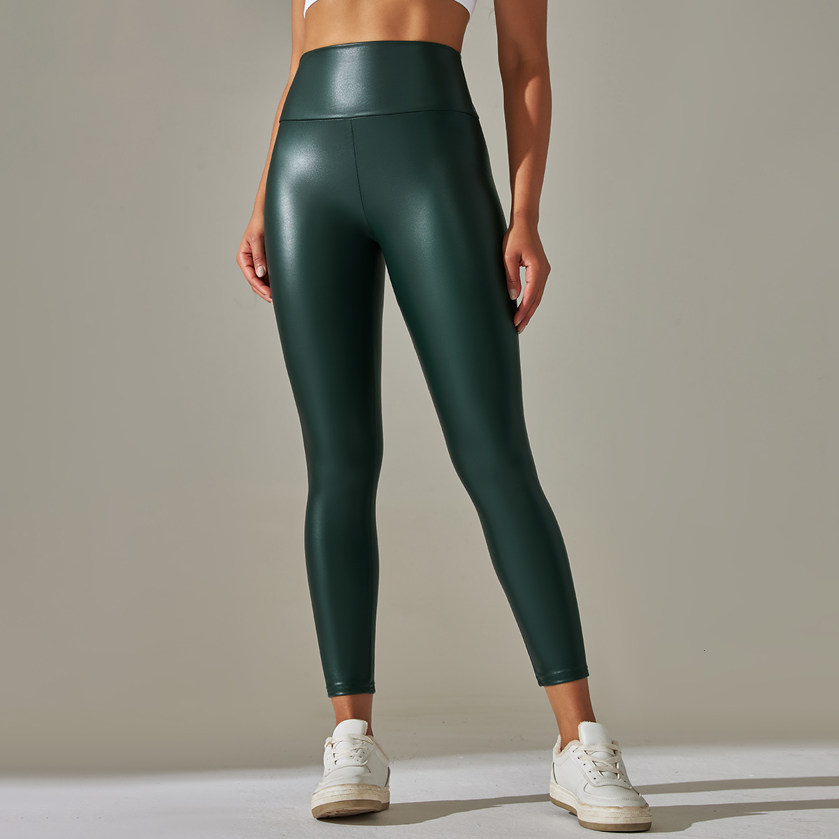 Women Sexy PU Leather High Waist Lift Buttock Trousers Slim Skinny Legging Casual Pants Dance Yoga Gym Leggings