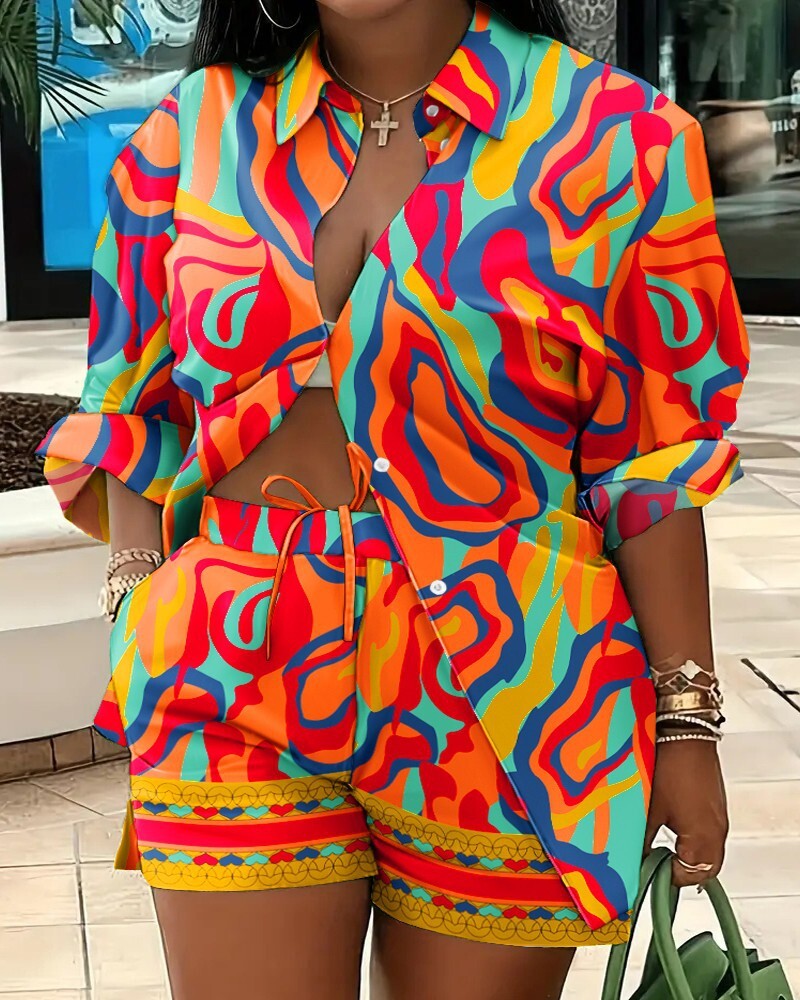 Women Tracksuits Two Pieces Set 2025 New Fashion Printing Temperament Commuting Sportwear