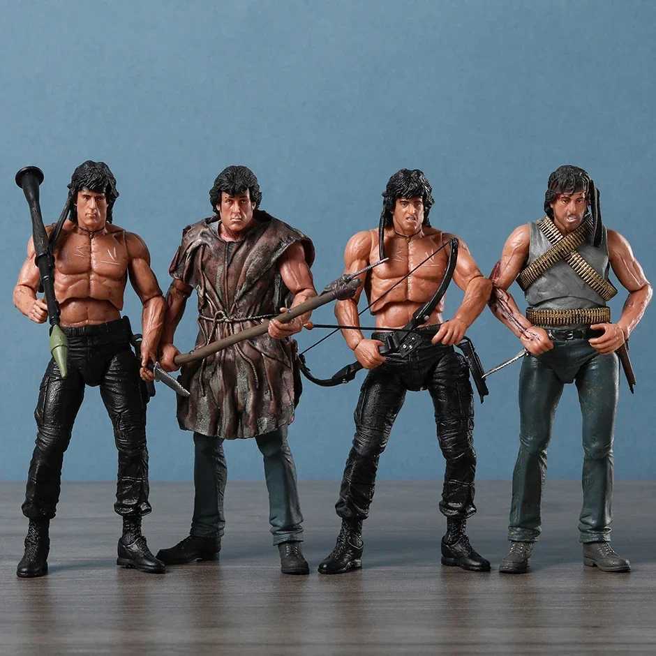 NECA Rambo SDCC 2015 Force Of Freedom Action Figure Doll Handmade Model ToyXJ250103
