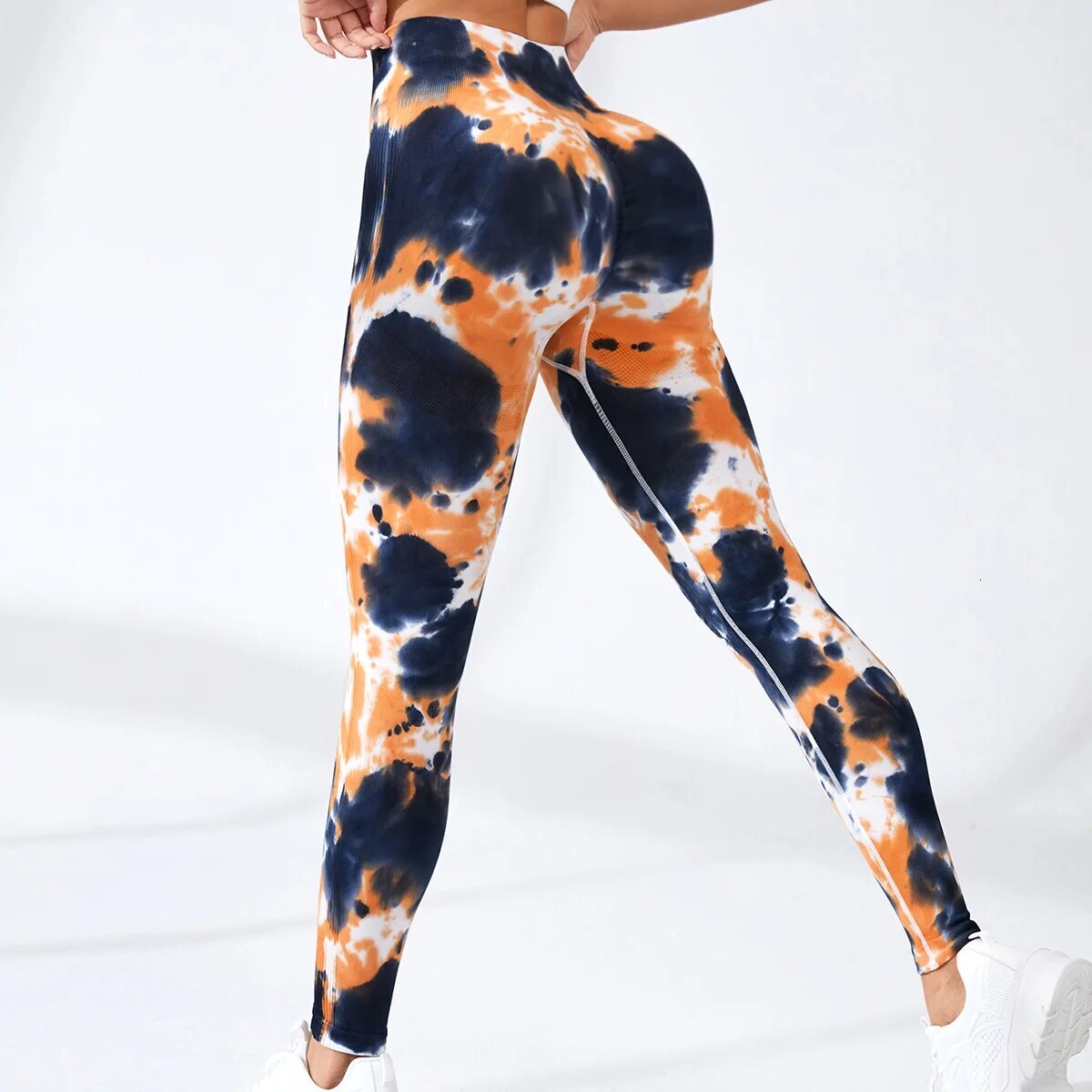 New Color Drip Dye Yoga High Waist And Hip Lifting Fiess Tight Sports Pants