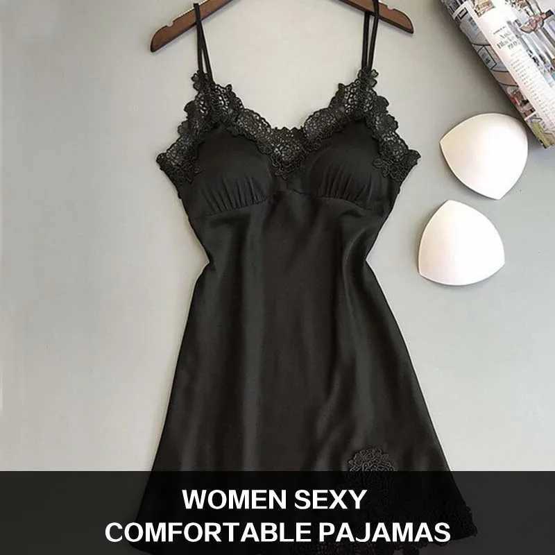 Womens sexy pajamas plus size evening gown lace silk evening gown hot dye evening gown underwear suspender pajamas W250103